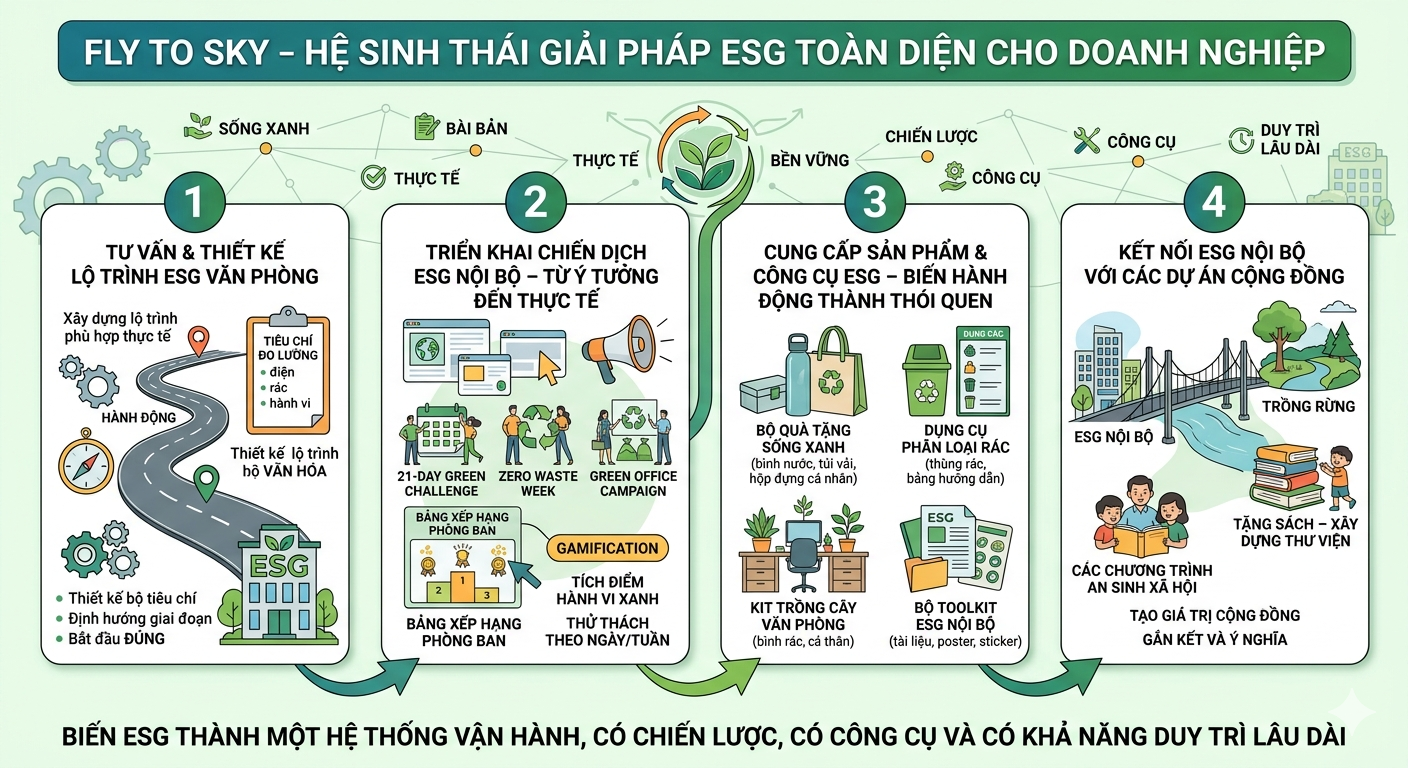 Hệ sinh thái giải pháp ESG toàn diện cho doanh nghiệp