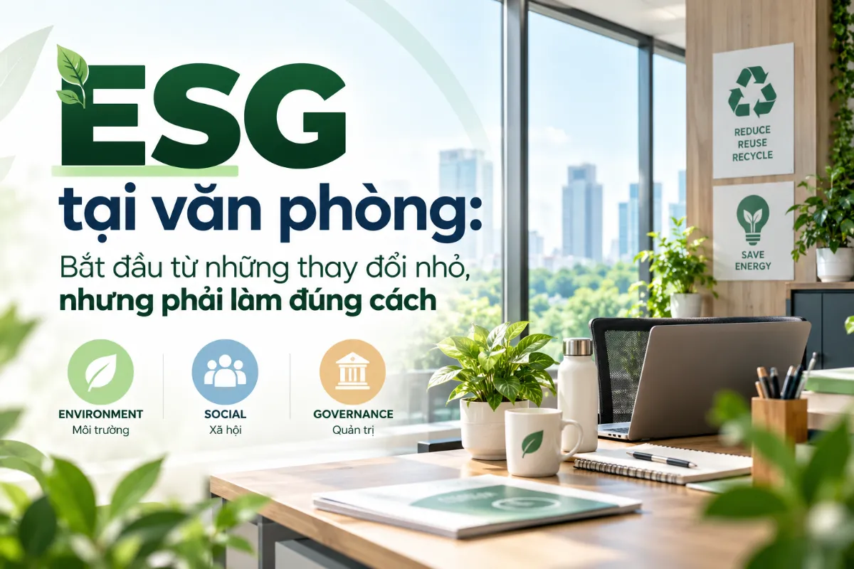 ESG tại văn phòng: Bắt đầu từ những thay đổi nhỏ, nhưng phải làm đúng cách