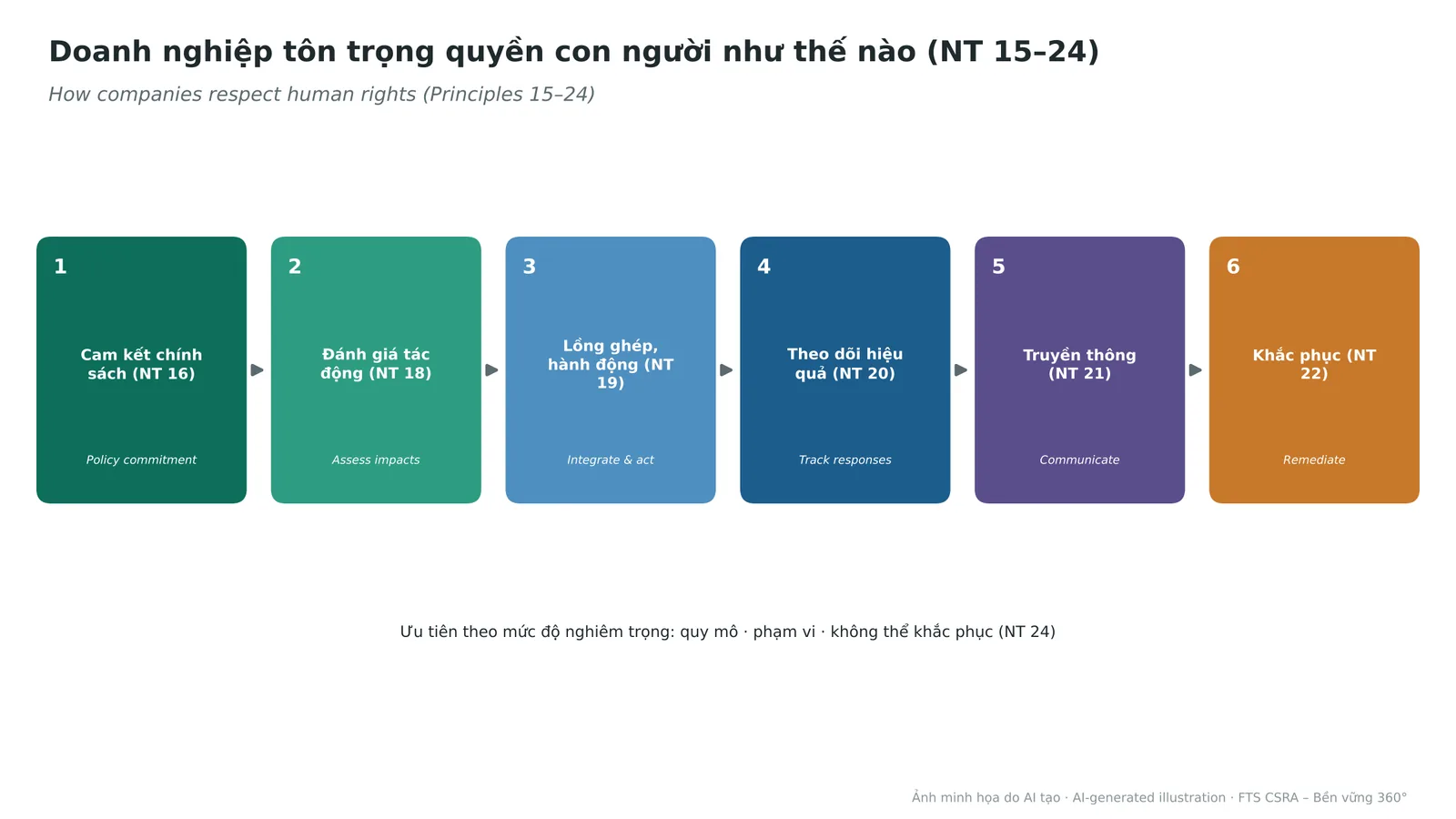 How companies respect human rights under Principles 15–24.
